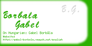 borbala gabel business card